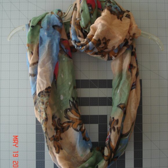 Infinity Scarf by WinWin One Size Blue, Green, Brown, Beige - Picture 5 of 8